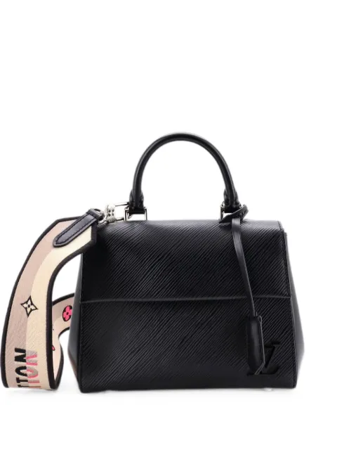 Louis Vuitton Pre-Owned Cluny Top Handle Bag Epi Leather Mini satchel Black P2TLBRIX2D6WKEET