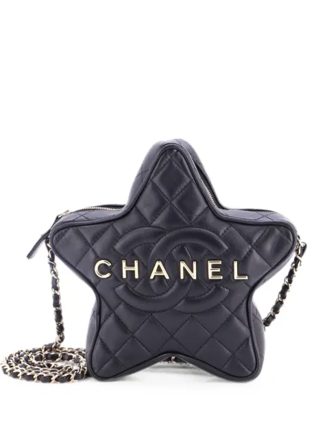 CHANEL Pre-Owned CC Walk of Fame Star Bag Quilted Lambskin crossbody bag Black OFNQBFKSG08BGFA2