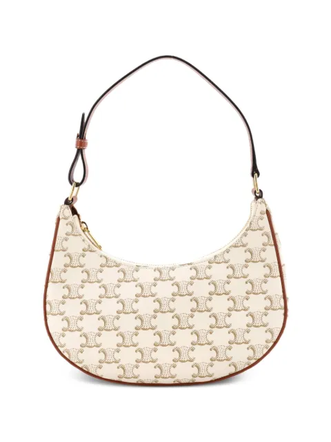 Celine Pre-Owned Ava Bag Triomphe Coated Canvas hobo bag Brown 9R7OIM8H83BL7GYF