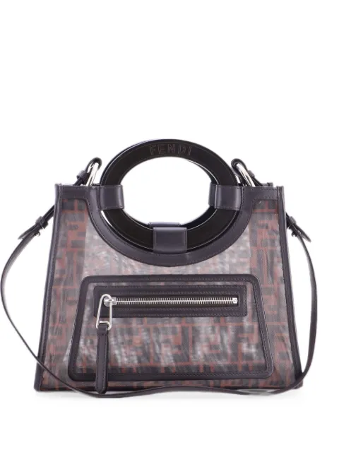 Fendi Pre-Owned Runaway Shopper Zucca Mesh Small tote bag Brown RVUF9V50EKUUJAFO