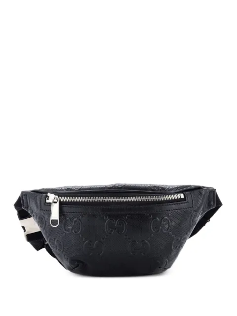 Gucci Pre-Owned GG Embossed Perforated Leather Small belt bag Black 94L48V79IU0TOQPM