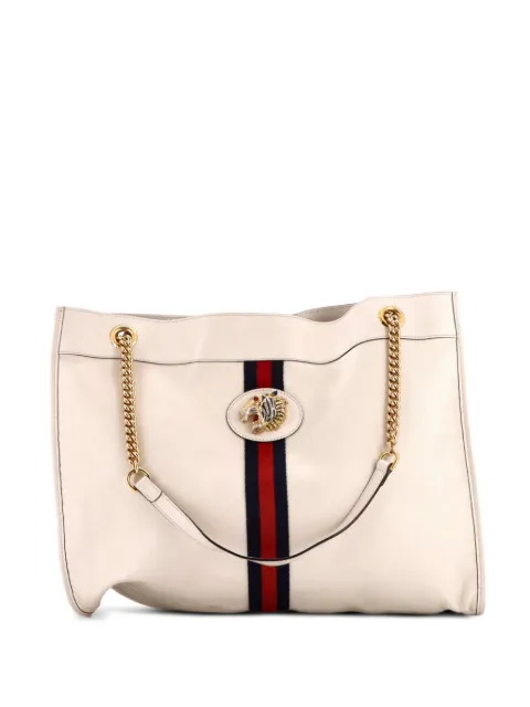 Gucci Pre-Owned Rajah Chain Leather Large tote bag Neutrals 8UO0ZJ5LULQ6FYQI