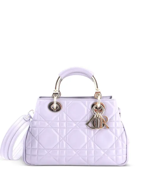 Christian Dior Pre-Owned Lady 95.22 Bag Cannage Embossed Leather Small crossbody bag Grey 6C66UZVXGHCNA7JL