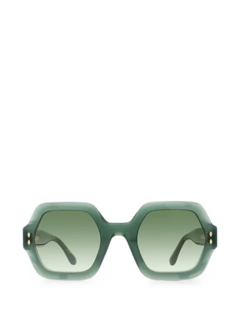 Isabel Marant Eyewear Ely geometric-frame sunglasses Green 204592