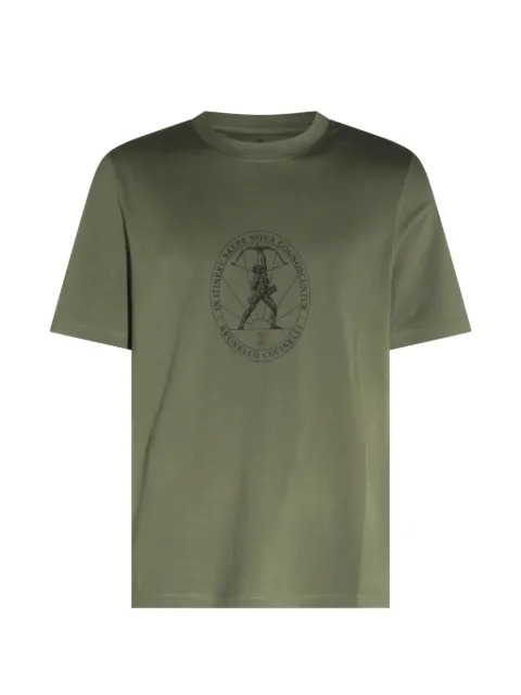 Brunello Cucinelli graphic-print T-shirt Green M0B138519C9759