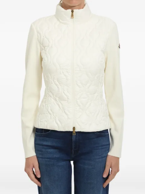 Moncler quilted-finish cardigan Neutrals L20939B00008M1367
