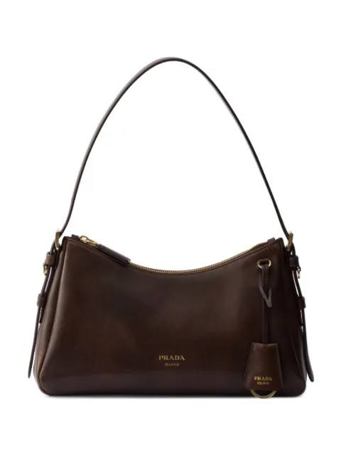 Prada Aimée medium leather shoulder bag Brown 1BC229VLEY2ZRN