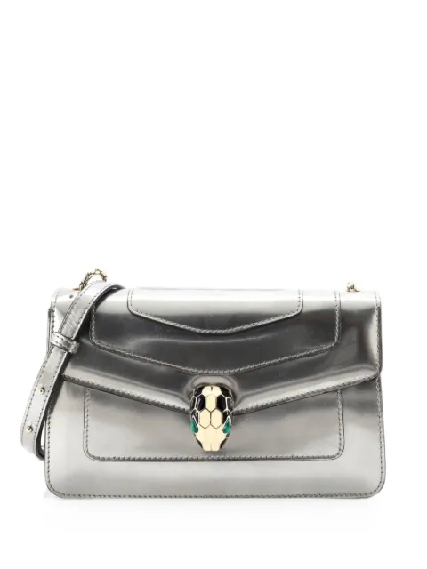 Bvlgari Pre-Owned Serpenti Forever Metallic Leather Small shoulder bag Metallic O6T37Q621N3GI29I