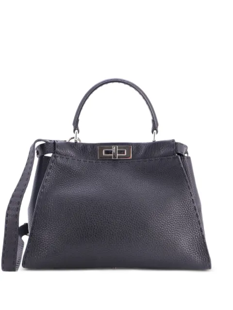 Fendi Pre-Owned Selleria Peekaboo Bag Leather Medium satchel Black 0HDNIZXYWERCT9S4