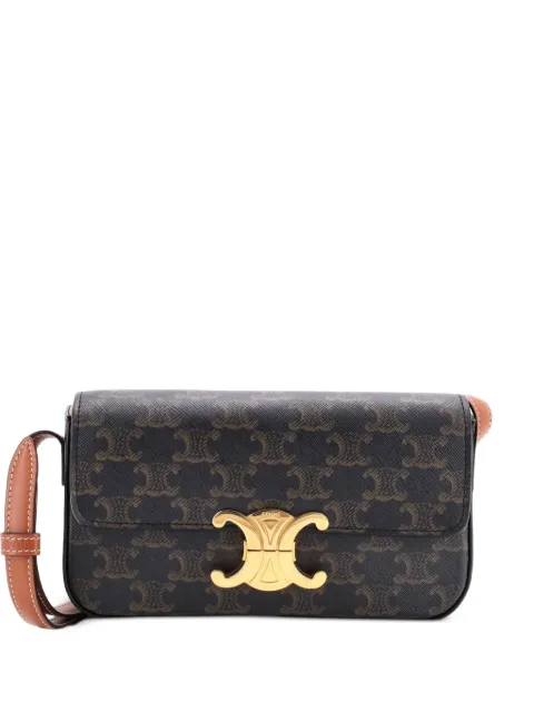 Celine Pre-Owned Triomphe East-West Triomphe Coated Canvas shoulder bag Brown NJFSSP4SFYMFID2N