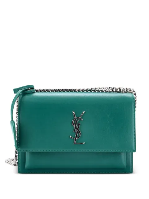Saint Laurent Pre-Owned Sunset Leather Medium crossbody bag Green ZZPSOQANXX5ZF3JE