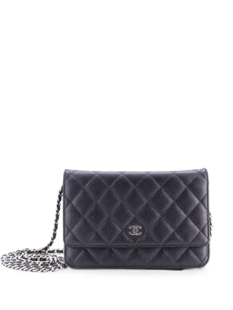 CHANEL Pre-Owned Wallet on Chain Quilted Caviar crossbody bag Black ZZL9VXLMJF27R1L7