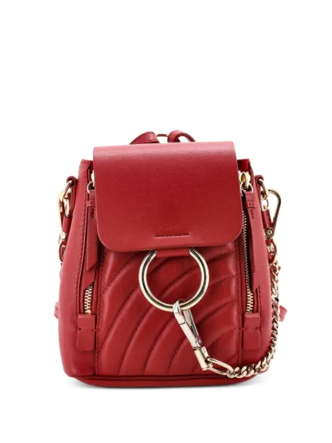 Chloé Pre-Owned Faye Quilted Leather Mini backpack Red MCBP88DHLBYGB8OP