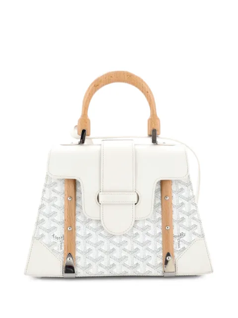 Goyard Pre-Owned Saigon Top Handle Bag Coated Canvas with Leather PM satchel White BS3MRUKI89LOKLSS