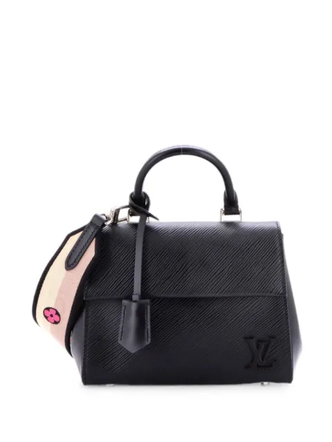 Louis Vuitton Pre-Owned Cluny Top Handle Bag Epi Leather Mini satchel Black 472FO5T8KDTT48PR