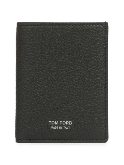 TOM FORD grained leather bi-fold cardholder Green Y0279LCL615S