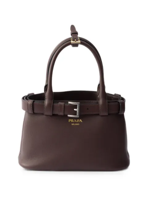Prada Buckle small leather bag with belt Brown 1BA502VOBO2CY9