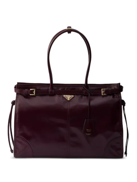 Prada Bonnie extra-large leather bag Red 1BA439VOOM2CYR
