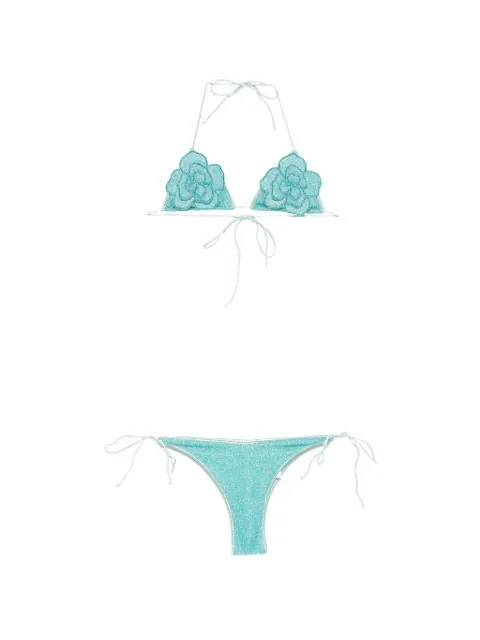 Oséree floral-applique bikini Blue LFDF268