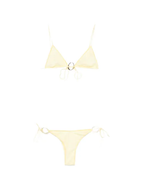 Oséree ring-detail bikini Yellow PTF268