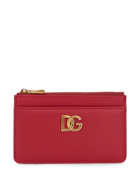Dolce & Gabbana logo-plaque card holder Red BI1261A3P00