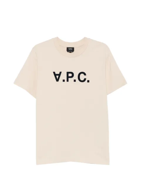 A.P.C. logo-print T-shirt Neutrals COHMBM26384