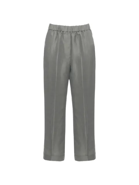 Peserico turn-up-cuff trousers Grey P0403600677134