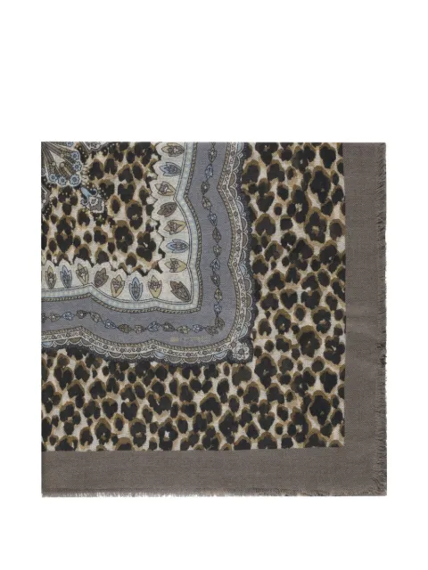 ETRO Paisley animal-print scarf Neutrals WAYA0001AK1A9