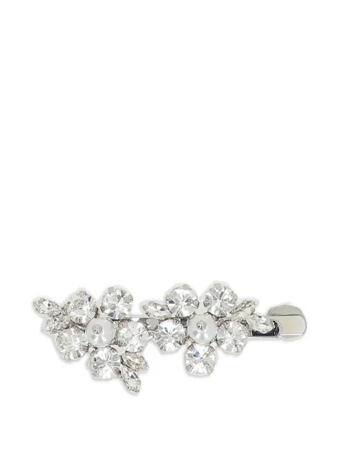 Simone Rocha Hellebore Flower crystal-embellished hair clip Silver CLP550907