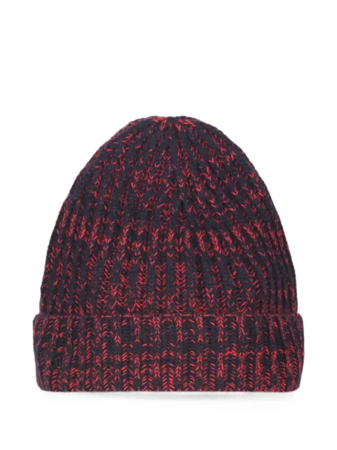 Malo ribbed-knit cashmere beanie hat Blue UTT002S1A02