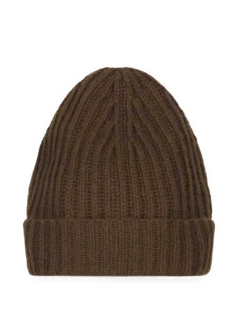 Malo ribbed-knit beanie hat Brown UTT002S1A02