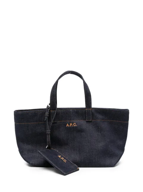 A.P.C. small Le Drummer denim tote bag Blue COHIZF67045IAI