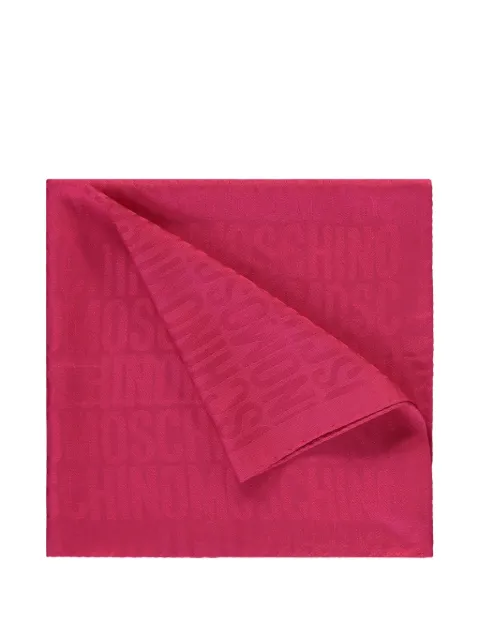 Moschino logo-jacquard silk scarf Pink A93518270