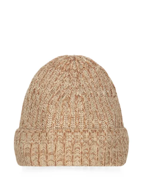 Malo ribbed-knit cashmere beanie hat Neutrals UTT002S1A02