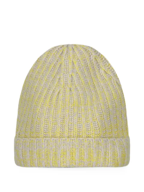 Malo ribbed-knit cashmere beanie hat Neutrals UTT002S1A02