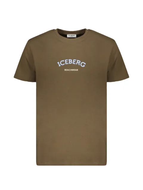 Iceberg logo-print short-sleeve T-shirt Brown ICE26MTS02