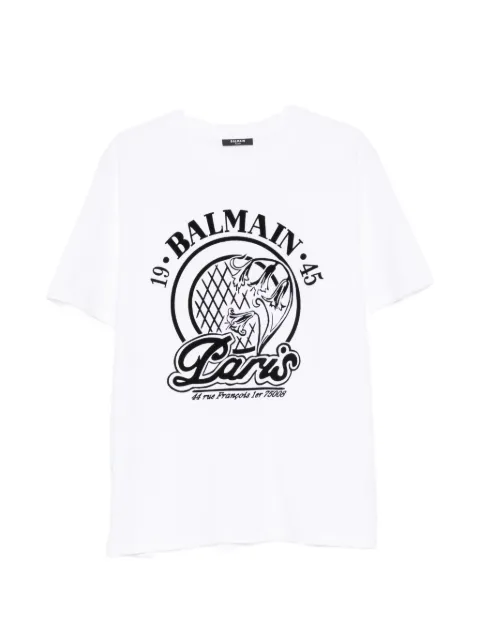 Balmain logo-print cotton T-shirt White HH1EG000BD68