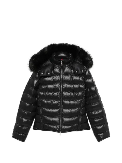 Moncler faux-fur trim hooded jacket Black L20931A00196597Z8
