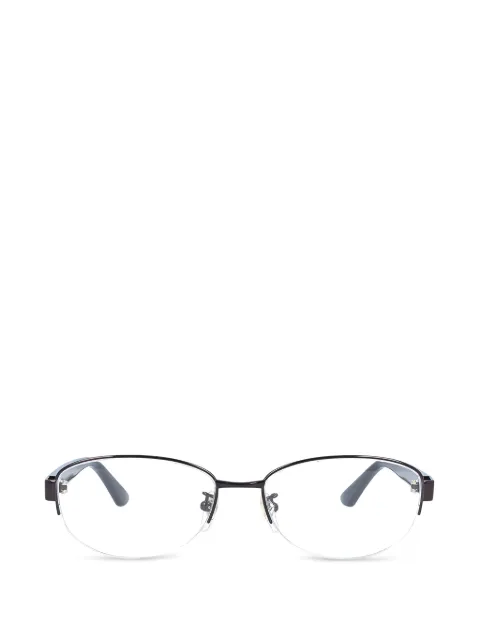 Gucci Eyewear logo-plaque round-frame glasses Brown GG0859OJ