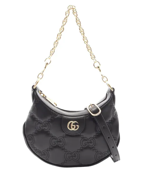 Gucci Pre-Owned 2000-2015 Mini GG Marmont Matelasse Calfskin satchel Black YATJ1YXK7B9YOXKF