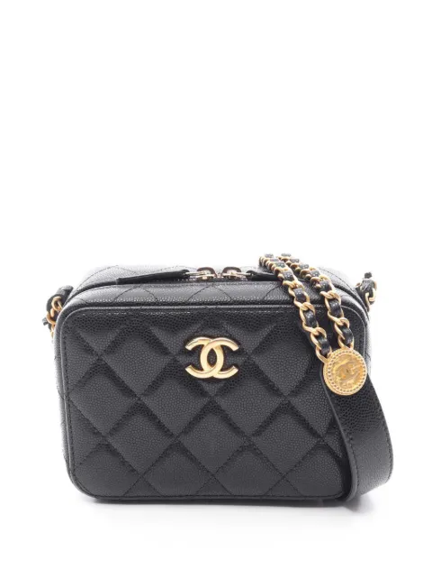 CHANEL Pre-Owned 2021-2026 Mini Quilted Caviar Camera Bag crossbody bag Black 1AJU6OMCLLTQ7M3B