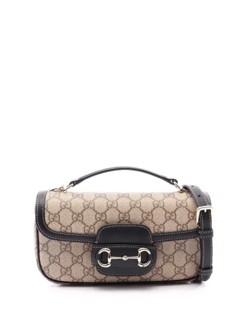 Gucci Pre-Owned 2016-2026 Small GG Supreme Horsebit 1955 Soft Top Handle Bag satchel Neutrals XZ96FZ7LQKKB4H34