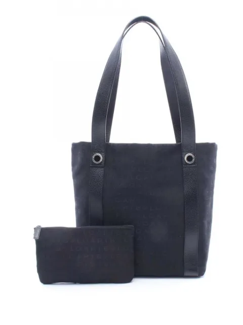Bvlgari Pre-Owned 2010-2026 Canvas Logomania tote bag Black AST2LWZED3VEOE63
