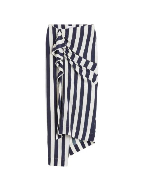 BONDI BORN Orta draped silk skirt Blue RTWSK50644NVS