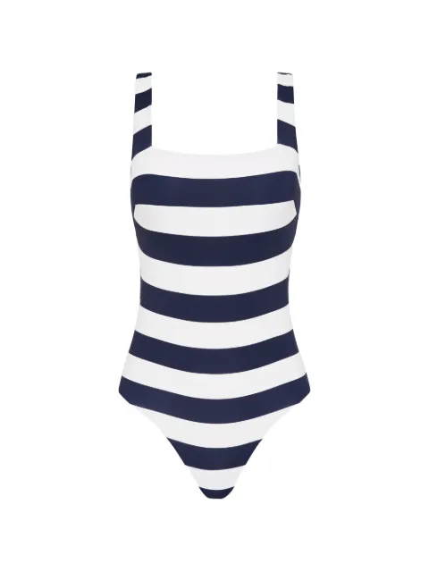 BONDI BORN Margot striped swimsuit Blue EMM205WSTP