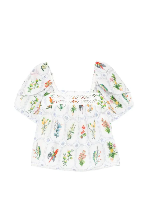 FARM Rio off-White tropical porcelain bouse White 369898