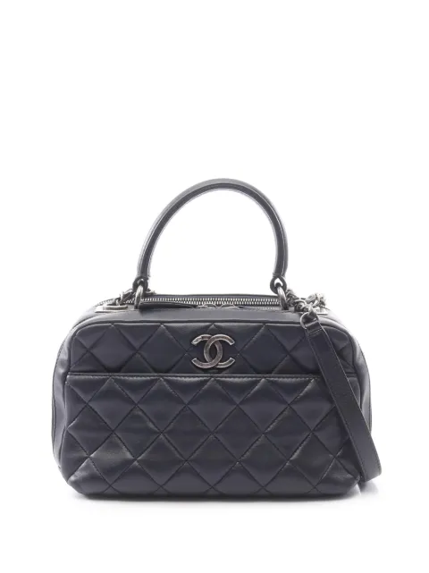 CHANEL Pre-Owned 2015-2016 Lambskin Trendy CC Bowling Bag shoulder bag Blue 0F527DJ2HOAF7OFX