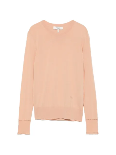 Chloé fine-knit crew-neck sweater Orange CH26AMP39540