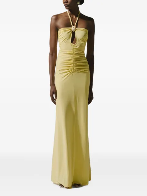 Baobab Romina ruched cut-out maxi dress Yellow 6910312