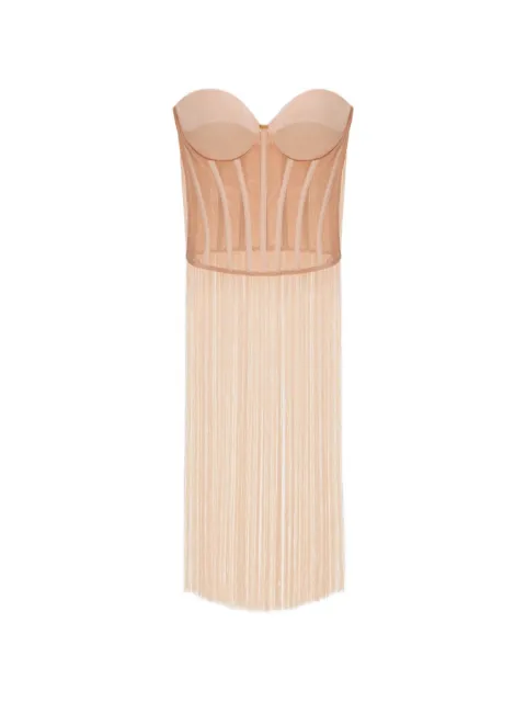Elisabetta Franchi strapless corset-style blouse Neutrals TO06563E3